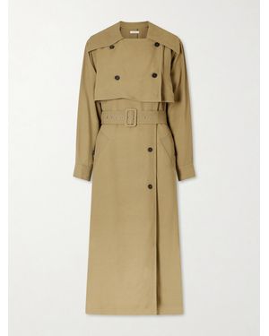 Co. Double-Breasted Belted Drill Trench At - Natural
