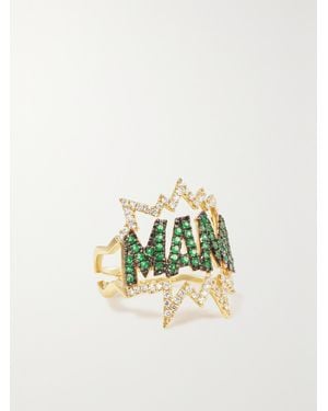 Diane Kordas Mama 18-Karat, Emerald And Diamond Ring - Grün