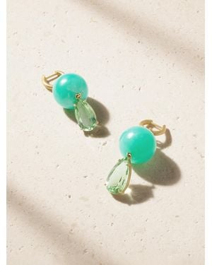 Irene Neuwirth Gumball Ohrringe Aus 18 Karat Mit Chrysoprasen Und Turmalinen - Grün