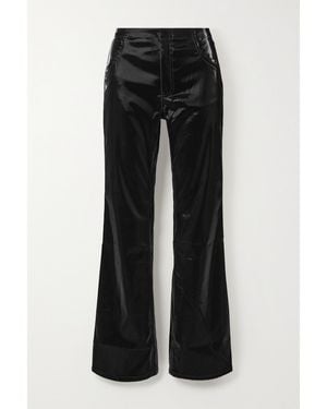 McQ Vinyl Flared Trousers - Black