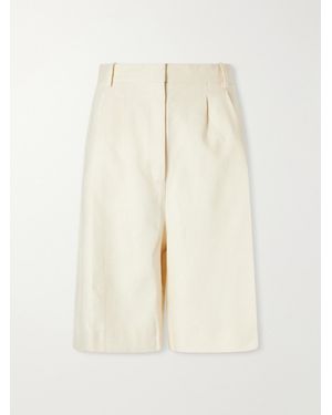 Anine Bing Bryson Canvas Bermuda Shorts - Natural