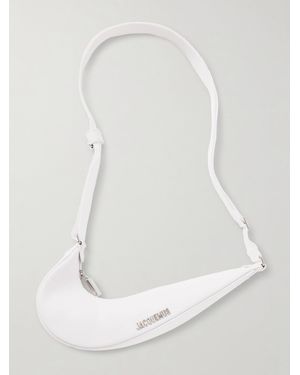 Nike Jacquemus Embellished Leather Shoulder Bag - White