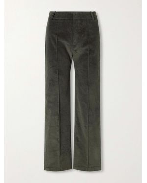 D'Estree Yoshimoto Straight-Leg Cotton Corduroy Trousers - Green