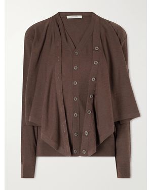 Lemaire Wool-Blend Cardigan - Brown