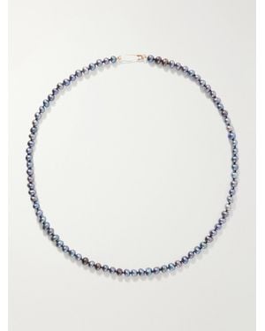 Loren Stewart Pearl Safety Pin 14-Karat And Pearls Necklace - Natural