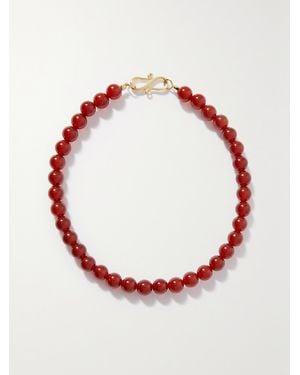 LIE STUDIO The Rose-Plated Carnelian Necklace - Pink