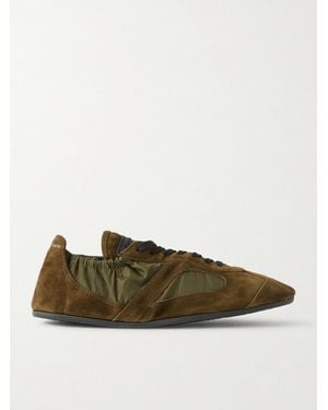 Proenza Schouler Shell-Trimmed Suede Trainers - Green