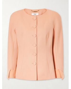 Chloé Wool-Crepe Jacket - Pink