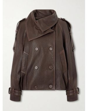 Acne Studios Full-Grain Leather Jacket - Brown