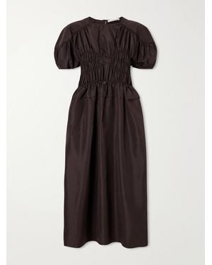 Cecilie Bahnsen Cbbetsy Gathered Faille Midi Dress - Black