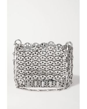 Rabanne Nano 1969 Paillette-Embellished Chainmail Shoulder Bag - Grey