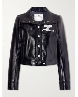 Courreges Reedition Coated Cotton-Blend Jacket - Blue