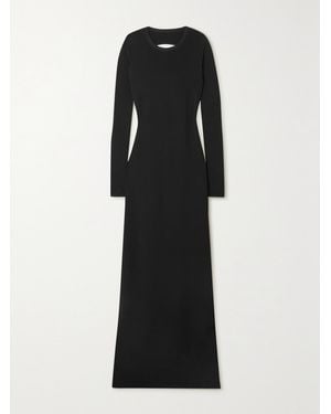 Givenchy Open-Back Cutout Knitted Maxi Dress - Black
