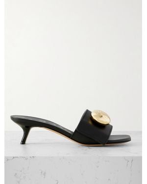Loewe Pebble Leather Sandals - Black