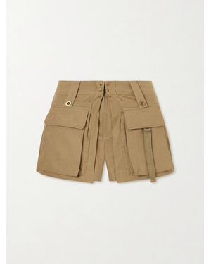 Isabel Marant Barta Cotton Straight-Leg Shorts - Natural