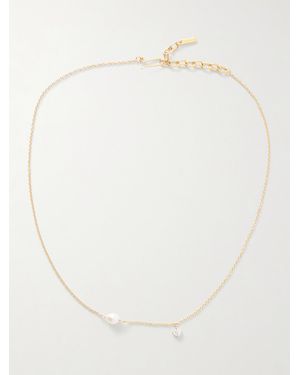 Completedworks Vergoldete Kette Mit Kristall Und Kunstperle - Weiß