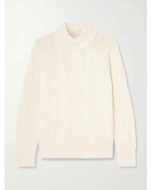 arch4 Patrizia Cable-Knit Cashmere Turtleneck Jumper - Natural