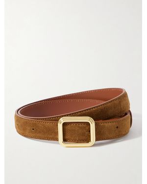LIE STUDIO The Georgia Wide Suede Belt - Braun