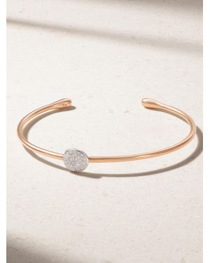 Pomellato Rhodium-Plated 18-Karat Rose Diamond Cuff - Natural