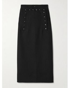 Bode Wool-Twill Maxi Skirt - Black