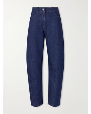 Another Tomorrow High-Rise Organic Barrel-Leg Jeans - Blue