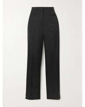 JW Anderson Satin-Trimmed Twill Pants - Black