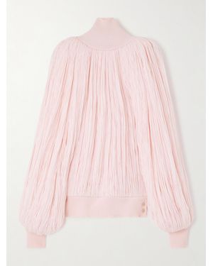 Alaïa Oberteil Aus Einer Wollmischung Mit Stehkragen - Pink