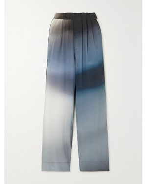 Gauchère Pleated Ombré Woven Trousers - Blue