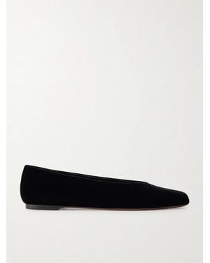 Neous Beid Velvet Ballet Flats - White