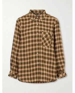 Wales Bonner Ritual Checked Flannel Shirt - Natural