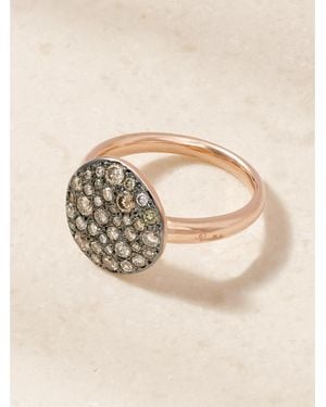 Pomellato Sabbia 18-Karat Rose And Rhodium-Plated Diamond Ring - Natural