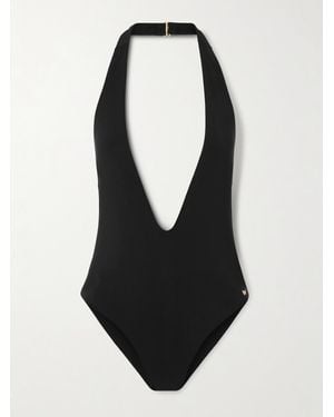 Kiki de Montparnasse Echauffe Neckholder-Badeanzug - Schwarz