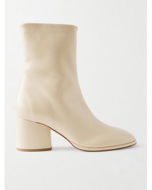 Aeyde Ayla Leather Ankle Boots - Natural
