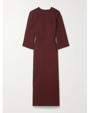 The Row Jery Wool And Silk-Blend Crepe Maxi Dress - Red