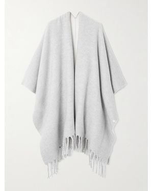 Brunello Cucinelli Fringed Wool And Cashmere-Blend Wrap - White