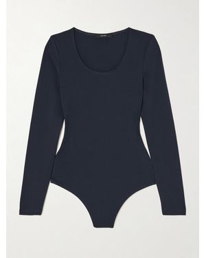 The Park Donna Stretch-Tencel Lyocell Thong Bodysuit - Blue