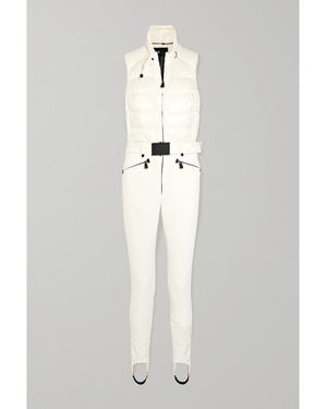 Moncler Belted Quilted Ski Suit - White