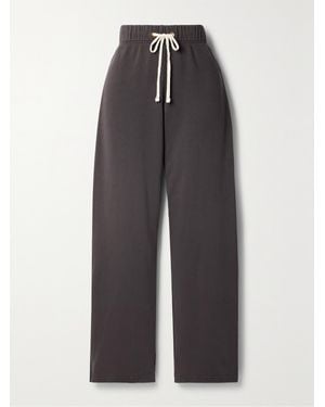 Les Tien Eazy Cotton-Jersey Track Trousers - Black