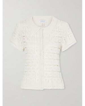 Calle Del Mar Crocheted Shirt - White