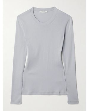 Lemaire T-Shirt À Manches Longues En Jersey De Coton - Gris