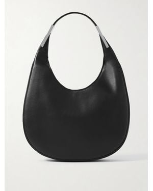 SAVETTE Florence Small Leather Shoulder Bag - Black