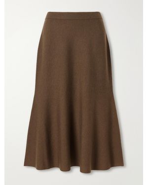 Jonathan Simkhai Wool Midi Skirt - Brown