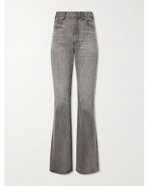 Nili Lotan Joan High-Rise Straight-Leg Jeans - Grey