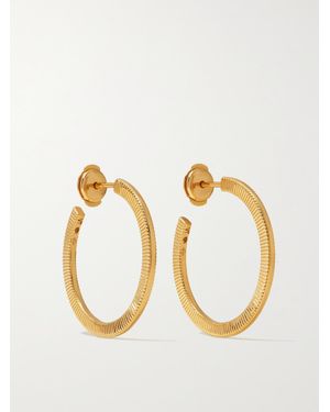Viltier Rayon Disco 18-Karat Hoop Earrings - Metallic