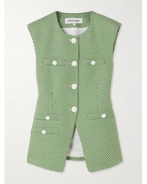 Veronica Beard Tamara Woven Vest - Green
