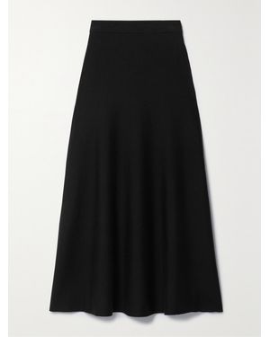 Gabriela Hearst Freddie Wool, Cashmere And Silk-Blend Midi Skirt - Black