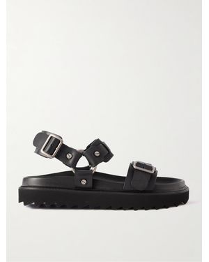 Acne Studios Embellished Leather Sandals - Black