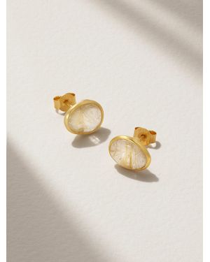 Pippa Small 18-Karat Quartz Earrings - Natural
