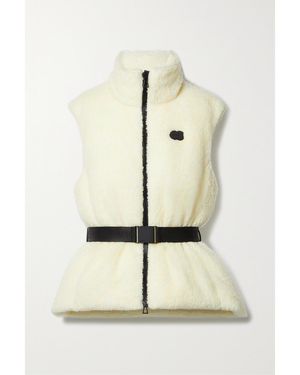 Erin Snow Net Sustain Nix Belted Recycled-Fleece Ski Vest - Natural