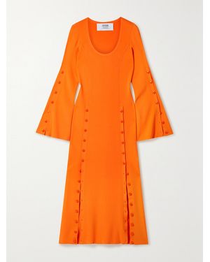 Christopher John Rogers Neon Stretch-Jersey Maxi Dress - Orange